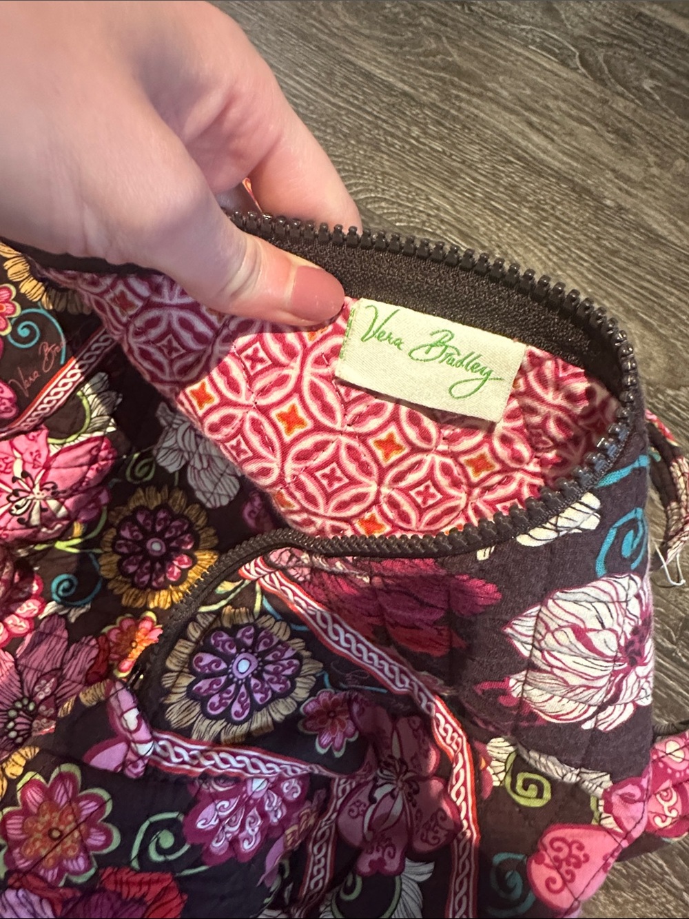 Vera Bradley Pink Floral Quilted Large Duffle - Picture 2 of 4